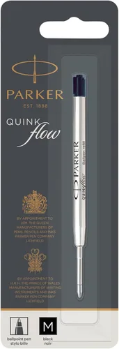 Vista 8 de Parker Quinkflow - Recambio de tinta para bolígrafo, punta media, color negro