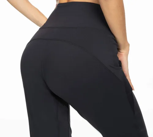 Vista 4 de Kcutteyg - Pantalones deportivos de cintura alta con bolsillos para mujer, pantalones deportivos suaves para descanso, correr y entrenamiento