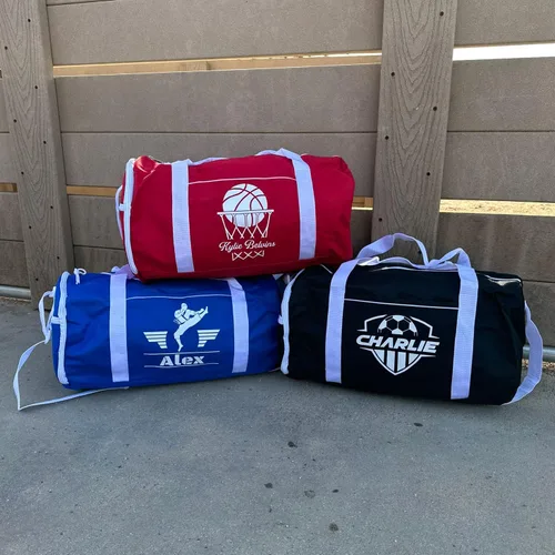 Vista 4 de Bolsa de lona personalizada para deportegimnasio, boxeo, fútbol, gimnasia, danza, béisbol, fútbol, baloncesto, artes marciales, Negro -, Boxeo