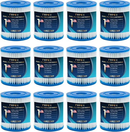 Vista 10 de Hrozny Cartucho de filtro de piscina tipo I, cartucho de filtro de piscina tamaño 1 para 58093, para bombas de filtro Summer Waves 300/330 Gal/h