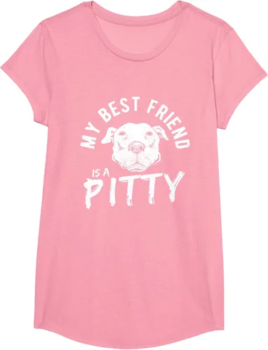 Vista 82 de My Best Friend Is A Pitty Pitties Pitbull - Camiseta Negro