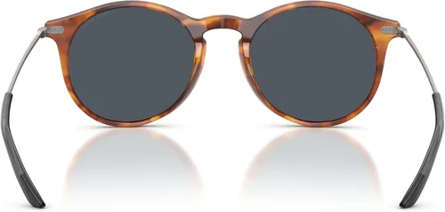 Vista 4 de GIORGIO ARMANI Gafas de sol Hombre Marco Habana Roja, Lentes Grises, 51MM