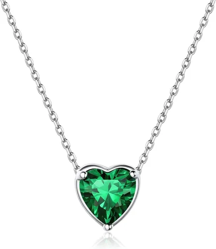 Vista 32 de ChicSilver Birthstone Necklace for Women 925 Sterling Silver Stone Necklace 925 Sterling Silver, Hypoallergenic for Sensitive Skin, 12-Months Zafiro