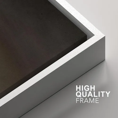 Vista 213 de SIGNFORD - Set de obras de arte en lienzo enmarcado para pared, ilustraciones abstractas de neblina del desierto en tonos neutros beige y marrón