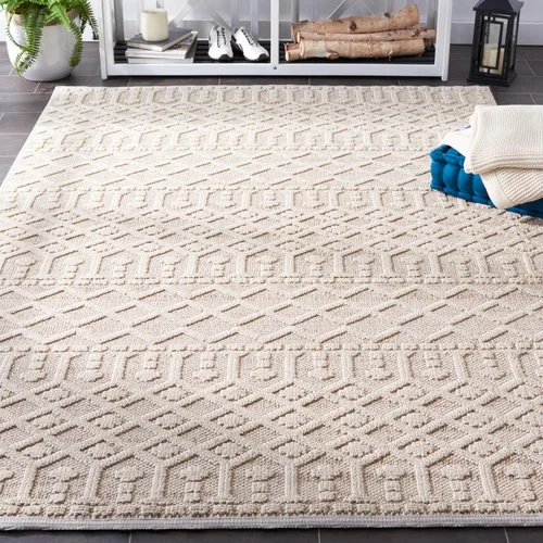 Vista 10 de SAFAVIEH Global Collection - Alfombra de pasillo, 2 pies 2 pulgadas x 8 pies, diseño beige y marfil, no desprende pelusa y de fácil cuidado