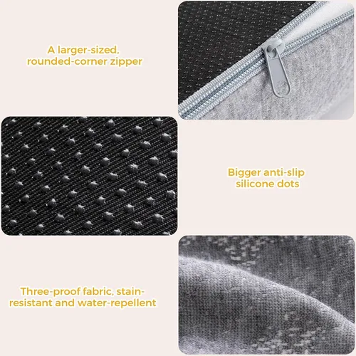 Vista 5 de Protectores de riel de cama para niños pequeños con almohadilla, protector de parachoques plegable de espuma con almohadillas dobles