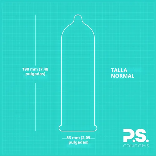 Vista 3 de PS Preservativos de látex excepcionalmente finos para hombres, inodoros y 100% veganos, condón lubricado ultrafino, 40% más delgado y transparente