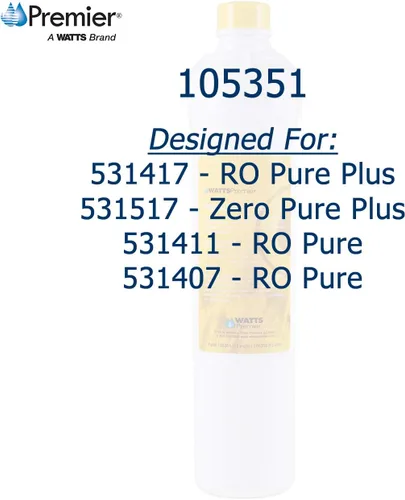 Vista 2 de Watts Premier 105351 RO Pure Filtro pre-carbono, Amarillo (Paquete de 2)