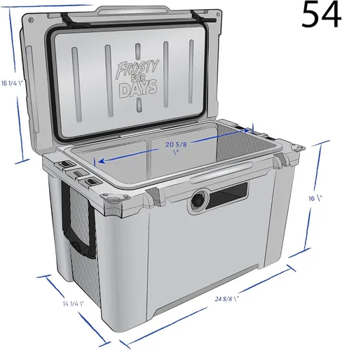 Vista 7 de Frosted Frog Enfriador duro de 54 cuartos de galón, ligero, fabricado en EE