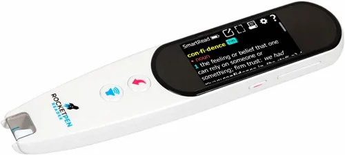 Vista 2 de Rocket Pen Tutor de Lectura + Estuche, Negro. Usa Sus Seis Ayudas de Aprendizaje para Hacer de la Lectura tu Nuevo Superpoder. Escáner OCR