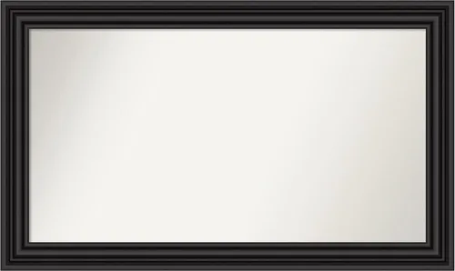 Vista 493 de Amanti Art Espejo personalizado, espejo de baño negro puente, espejo de pared o espejo de tocador de baño sobre el fregadero (26 x 26 pulgadas)