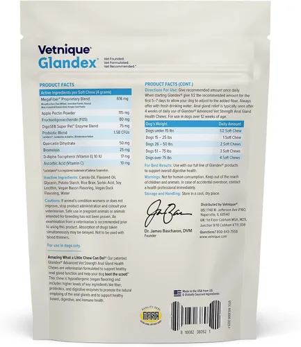 Vista 8 de Vetnique Glandex Advanced Strength - Glándula anal masticable para perros