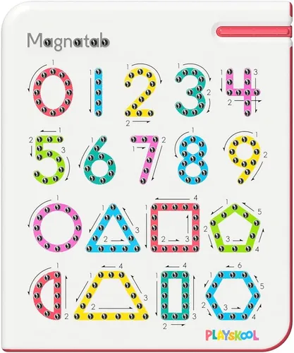 Vista 9 de Playskool Magnatab — Letras mayúsculas de la A a la Z — Tablero magnético de trazado de letras para niños pequeños y dibujo sensorial