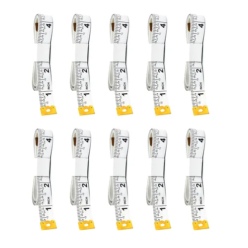 Vista 9 de Cinta de Medición Perfecta Multiusos de 60 Pulgadas de Doble Cara con Pulgadas Fraccionarias y Milímetros/Centímetros TR-16-frac (60 pulgadas Blanca)