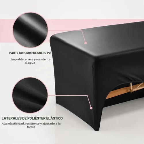Vista 2 de Onism Funda de cama para extensiones de pestañas, cubierta de mesa de Negro
