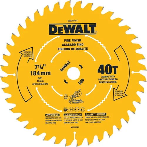 Vista 5 de DEWALT DW7112PT DEWALT DW7112PT 24T Hoja de sierra ingletadora con corte de precisión, 7-1/4 pulgadas