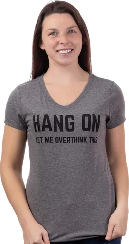 Vista 2 de Camisetas divertidas para mujer, con frase sarcástica y con cuello en V