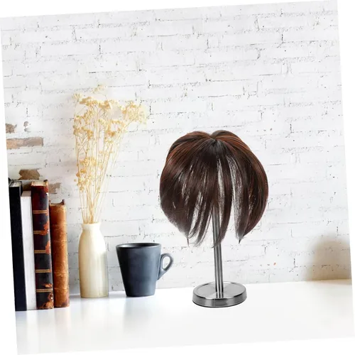 Vista 8 de Flequillos para el cabello, mini pinzas para el cabello, toppers invisibles de cabello humano con flequillo, clip en la parte superior, pelucas