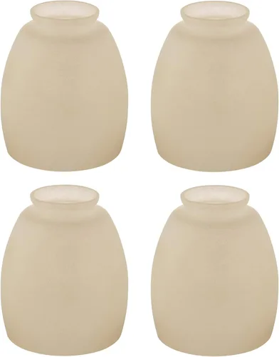 Vista 14 de Aspen Creative 23178-65-4 Pantalla de vidrio de repuesto para ventilador de techo con forma de campana de alabastro transicional, ajuste de 2-1/8