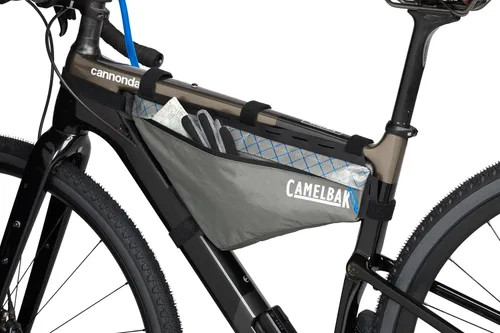 Vista 5 de CamelBak M.U.L.E. Bikepacking - Paquete de marco triangular impermeable - Incluye bolsa de depósito de hidratación Quickstow de 2 L, tamaño pequeño