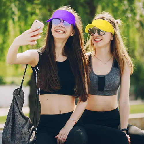 Vista 6 de 15 piezas de visera para el sol, visera deportiva, visera de sol ajustable, para mujeres y hombres