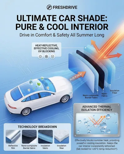 Vista 6 de Parasol para parabrisas delantero, protector de visera, accesorios para automóvil