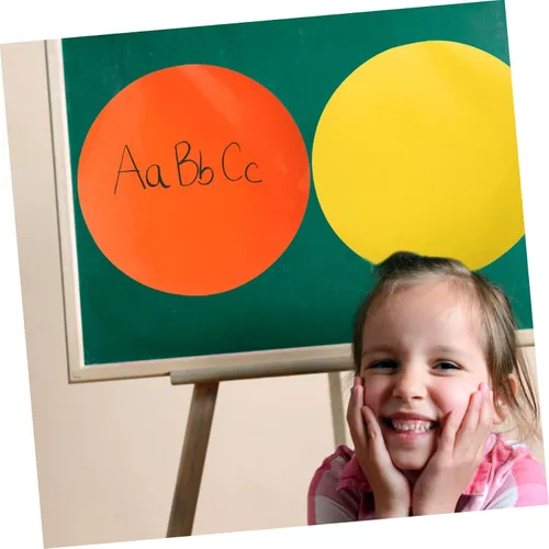 Vista 3 de 4 calcomanías de vinilo extraíbles para pared, con círculos de borrado en seco, para enseñanza, progreso, aula, estudiantes, escritorio de mesa, 4