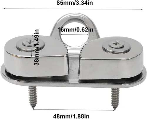 Vista 7 de Marine Hardware - Tacos de leva para barcos, tacos de cuerda de barco de acero inoxidable 316, accesorios de barco para velero, kayak, canoa, bote
