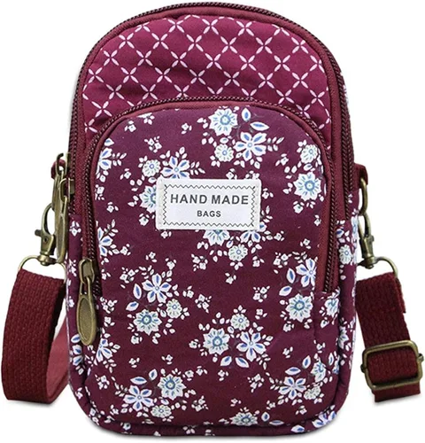 Vista 7 de WITERY Bolsa cruzada de lona con múltiples bolsillos, Multi