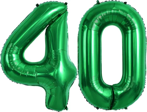 Vista 41 de Globos de números grandes, negros, de 40 pulgadas
