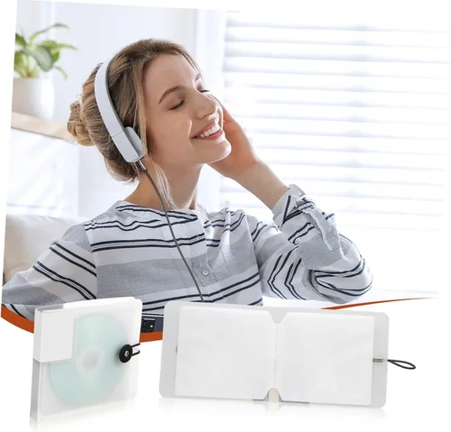 Vista 4 de SUPVOX Estuche de almacenamiento con soporte de CD 12 Capacidad Cd Bag DVD Case Secure Buckle Design