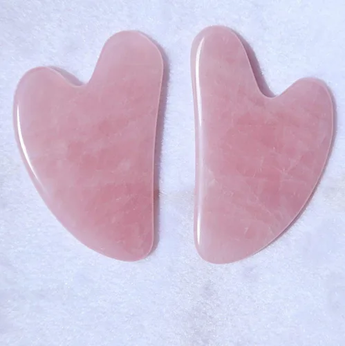 Vista 6 de Bonito raspador de piedra Gua sha tabla de raspar herramientas de masaje (aventurina verde rosa cóncava)