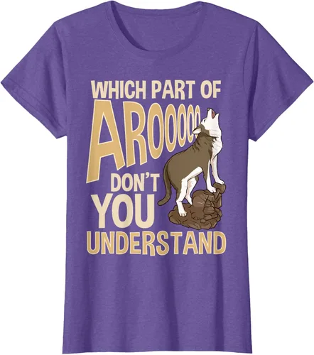 Vista 24 de What Part Of Aroooo Don't You Understand Husky - Camiseta para perro, Negro, S