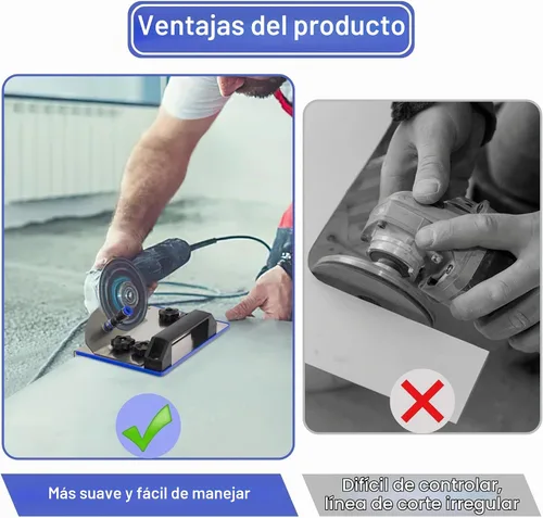 Vista 9 de Herramienta de biselado de azulejos de 45 grados, herramienta de corte de baldosas de cerámica, soporte de accesorios para amoladora angular