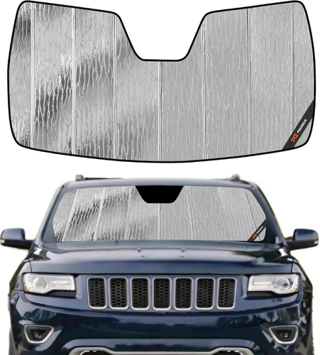 Vista 19 de Pigenius Parasol para parabrisas para Jeep Grand Cherokee 2008-2010 - Parasol para ventana delantera, protección
