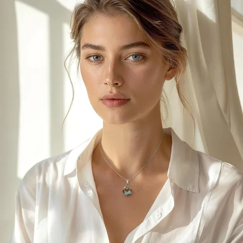 Vista 11 de 925 Sterling Silver Gemstone Necklace Women - Gemstone Pendant Necklace Silver- Birthstone Necklace - Silver Jewelry for Women- Minimalist Jewelry