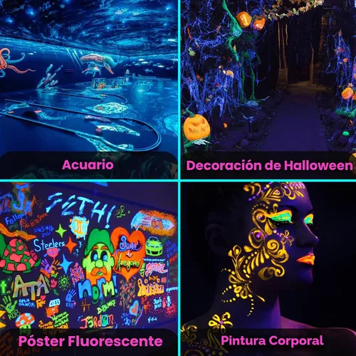 Vista 5 de Briignite - Bombillas LED negras para decoración de Halloween, paquete de 4 unidades Negro