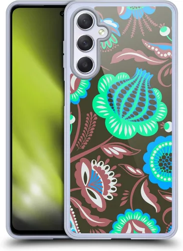 Vista 17 de Head Case Designs Officially Licensed Haroulita Blue Red Ethnic Pattern Gel Case [Military Grade Protection] Compatible with Samsung Galaxy M54 5G