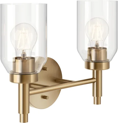 Vista 18 de Kichler Madden - Lámpara de pared para baño, 1 luz, bronce champán
