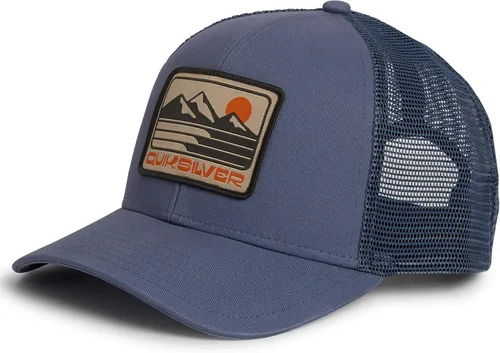Vista 7 de Quiksilver Gorra de béisbol de algodón premium ajustable con cierre a presión y logotipo para hombre Negro