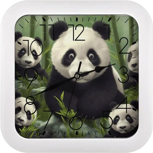 Vista 16 de 10" Square Modern Wall Clock,Americana Flag Deer Print Kitchen Clocks Wall Battery Operated,Silent Non Ticking Unique Funny Cute Wall Clock for