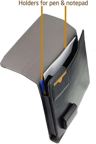Vista 2 de Funda tipo folio de piel negra compatible con CHUWI UBook Pro 12.3 pulgadas 2 en 1 Tablet
