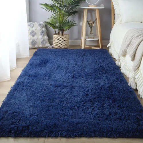 Vista 55 de Alfombra redonda beige para dormitorio: alfombra suave y esponjosa de 4 x 4 pies para sala de estar, alfombra redonda de felpa peluda