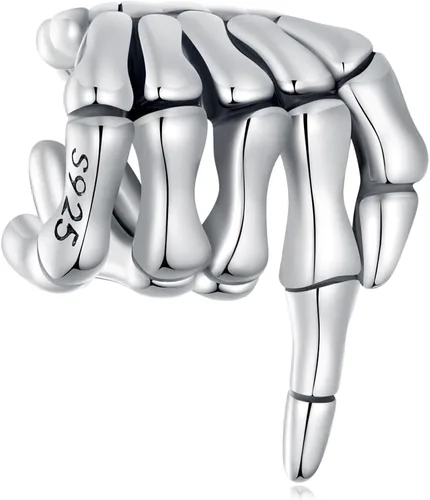 Vista 13 de Dijes de plata de ley 925 para pulseras, regalos de joyería para calabaza negra