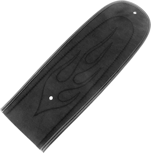 Vista 7 de Negro PU cuero llama trasero guardabarros babero para asiento solo para Harley Dyna FXD Super Glide Wide Glide