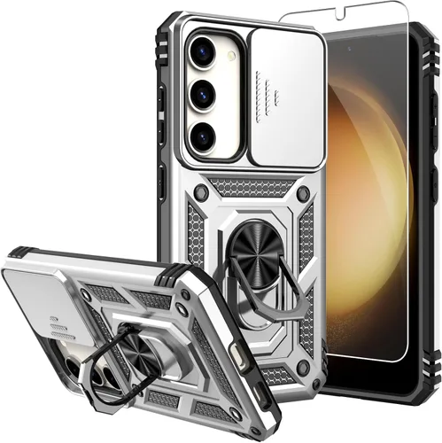 Vista 8 de Funda para Galaxy S23 de 6.1 pulgadas, con protectores de pantalla y funda para cámara, [grado militar] de 16 pies. Funda a prueba de caídas