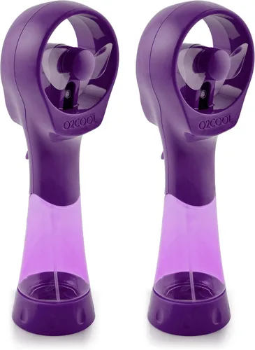 Vista 14 de O2COOL Elite Ventilador de nebulización de agua portátil con batería (azul)