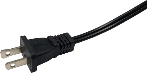 Vista 4 de Cable de extensión pequeño de 3 pies, corto de dos puntas, negro macho hembra 18 AWG cable de alimentación de CA polarizado para interiores, NEMA