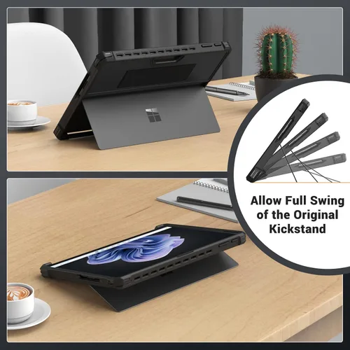 Vista 7 de MoKo Funda compatible con Microsoft Surface Pro 11, Surface Pro 10, Surface Pro 9 de 13 pulgadas, funda protectora resistente todo en uno con correa