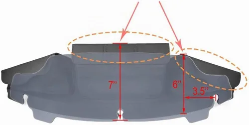 Vista 3 de Bolsas de almacenamiento para parabrisas, bolsa de carenado Batwing de tres bolsillos para Harley Touring 2014-UP, compatible con Electra Glide